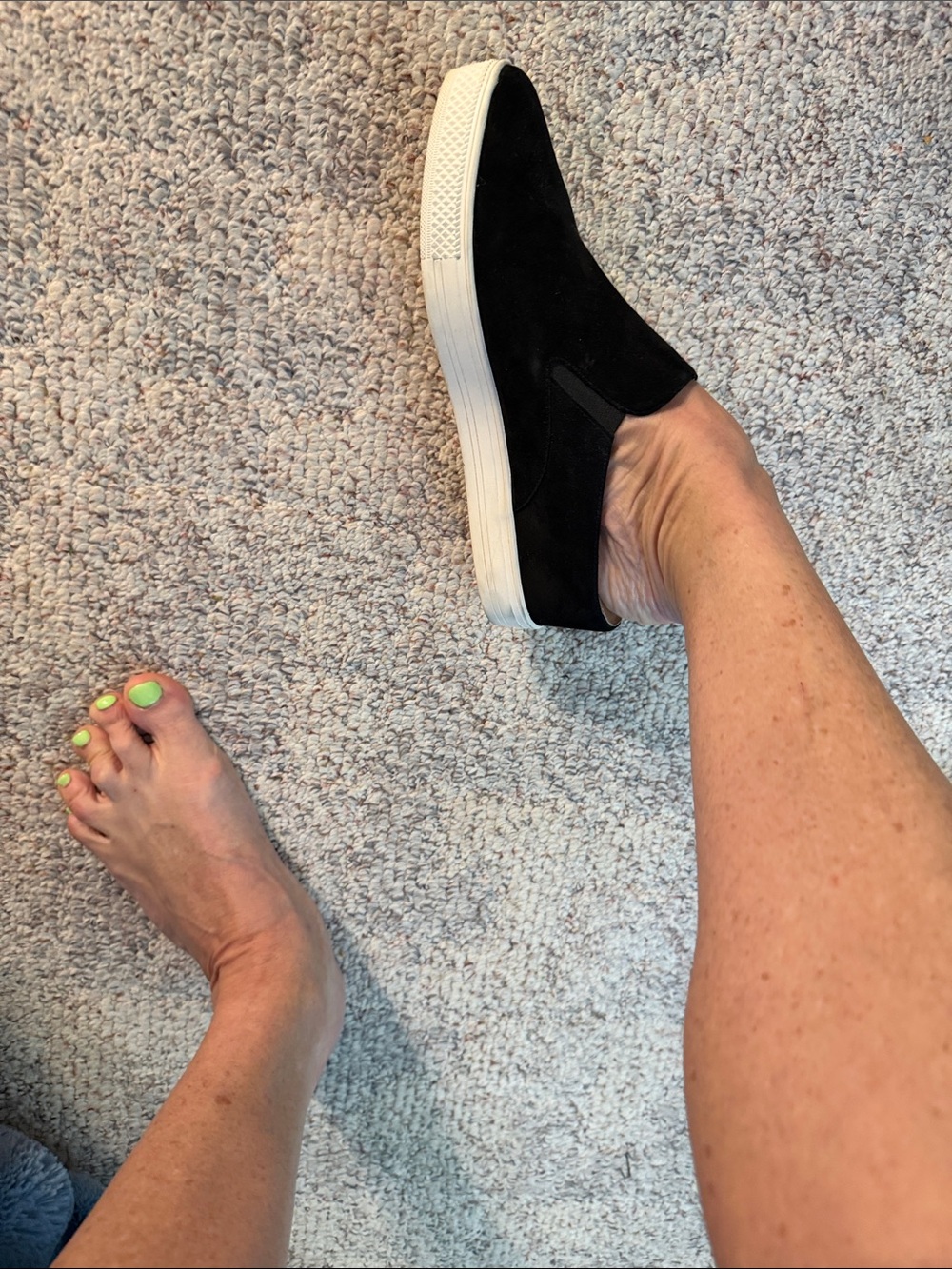 Caslon Black Suede Mule with white sole - Picture 5 of 6